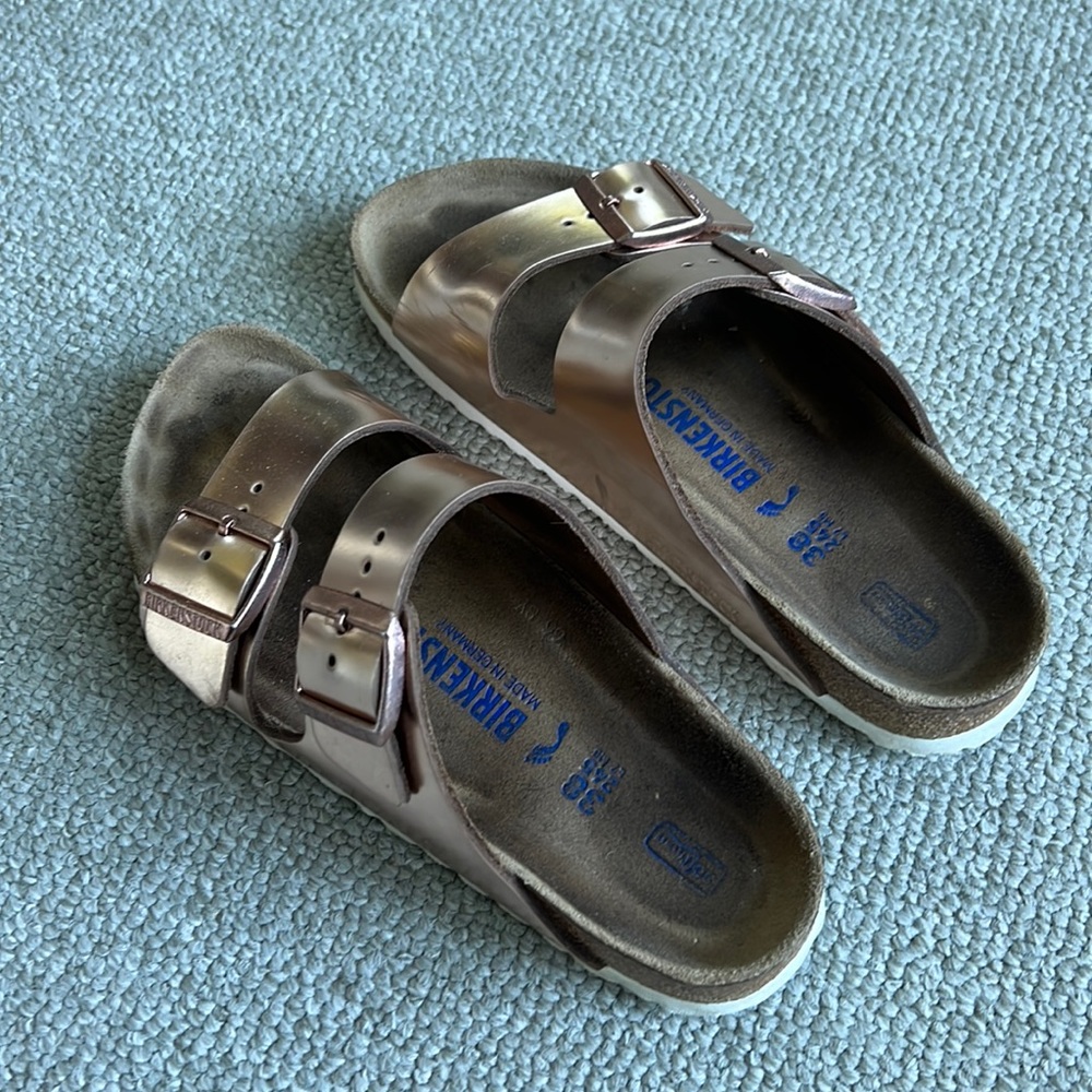 Rose Gold Birkenstocks